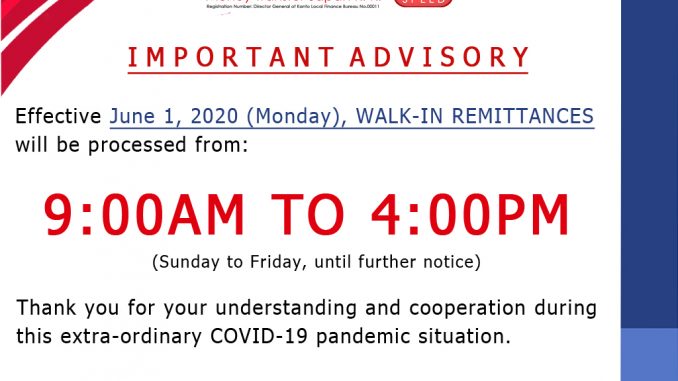 JUNE1 CHANGE OF SCHEDULE